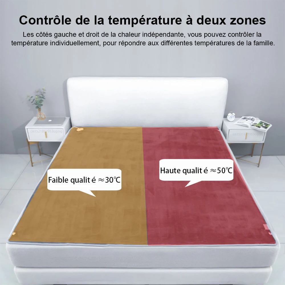 Couverture électrique 220V Raugee - Certifiée CE/RoHS (UE)