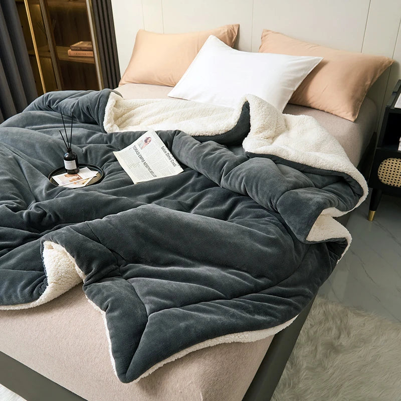 Plaid d’hiver ultra doux – Laine synthétique & Polaire